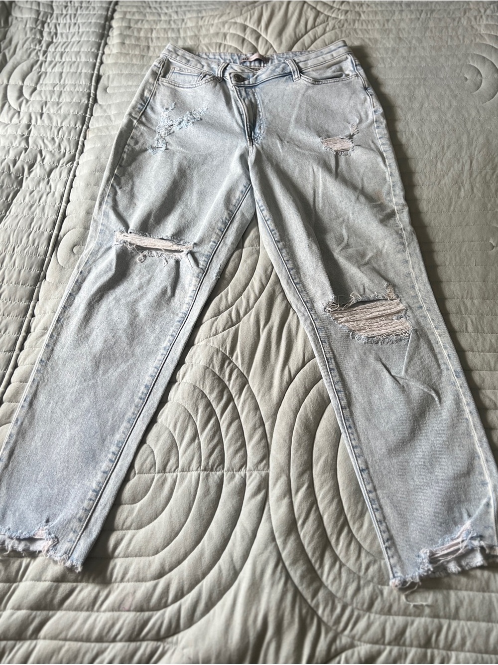 SO Light Blue Distressed Boyfriend Jeans